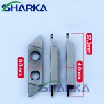 Double-Hole Swiss-Type Lathe Cutting Blade Stainless Steel Grooving Parting Tool Insert Dual Hole Cut-Off Inserts