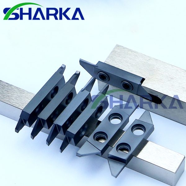 Double-Hole Swiss-Type Lathe Cutting Blade Stainless Steel Grooving Parting Tool Insert Dual Hole Cut-Off Inserts